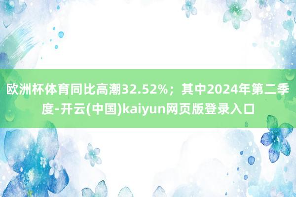 欧洲杯体育同比高潮32.52%；其中2024年第二季度-开云(中国)kaiyun网页版登录入口